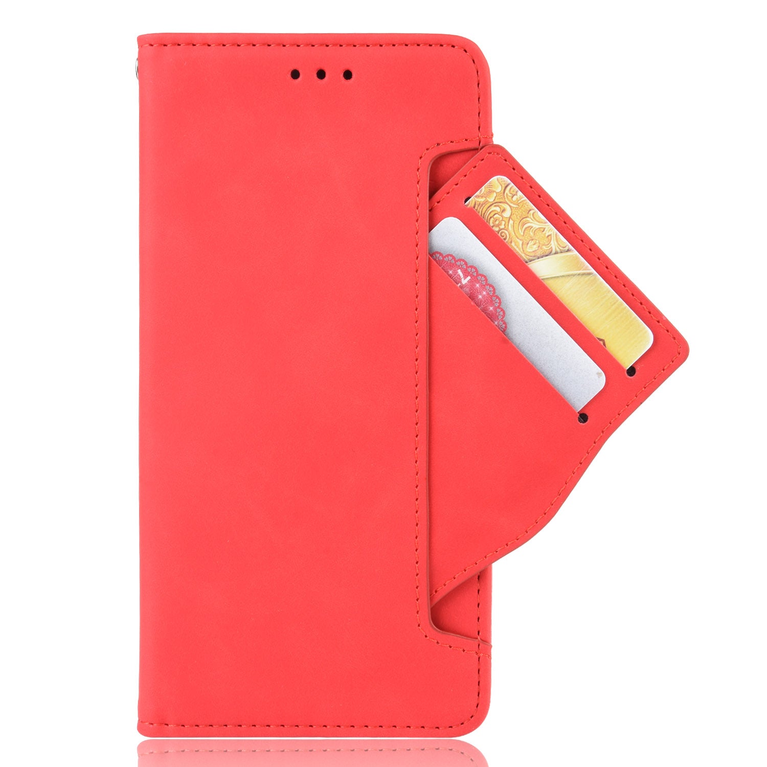 Protector Wallet Leather Stand Case for Samsung Galaxy S20 FE 4G/5G/S20 Lite/S20 FE 2022 Anti-Scratch Surface Leather Shell - Red