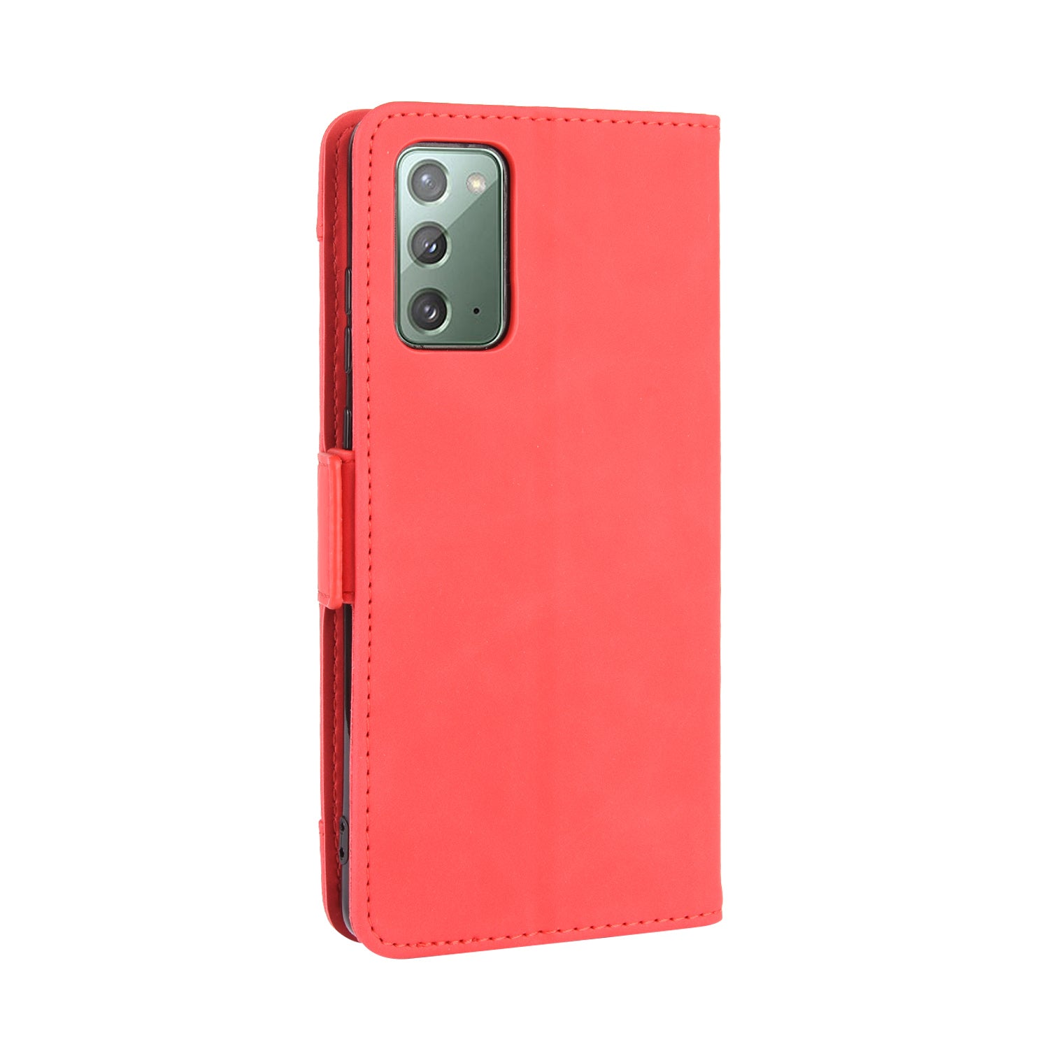 Protector Wallet Leather Stand Case for Samsung Galaxy S20 FE 4G/5G/S20 Lite/S20 FE 2022 Anti-Scratch Surface Leather Shell - Red