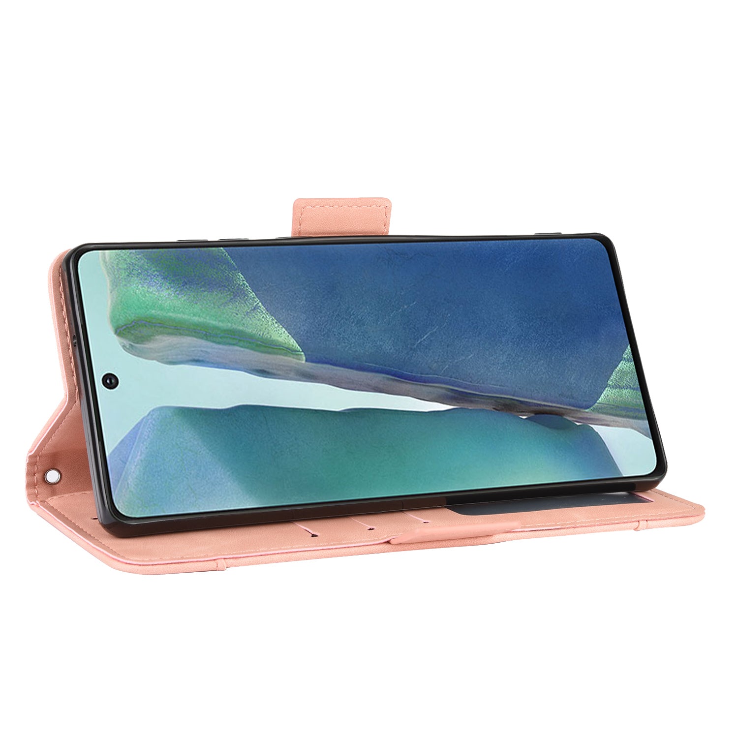 Protector Wallet Leather Stand Case for Samsung Galaxy S20 FE 4G/5G/S20 Lite/S20 FE 2022 Anti-Scratch Surface Leather Shell - Pink