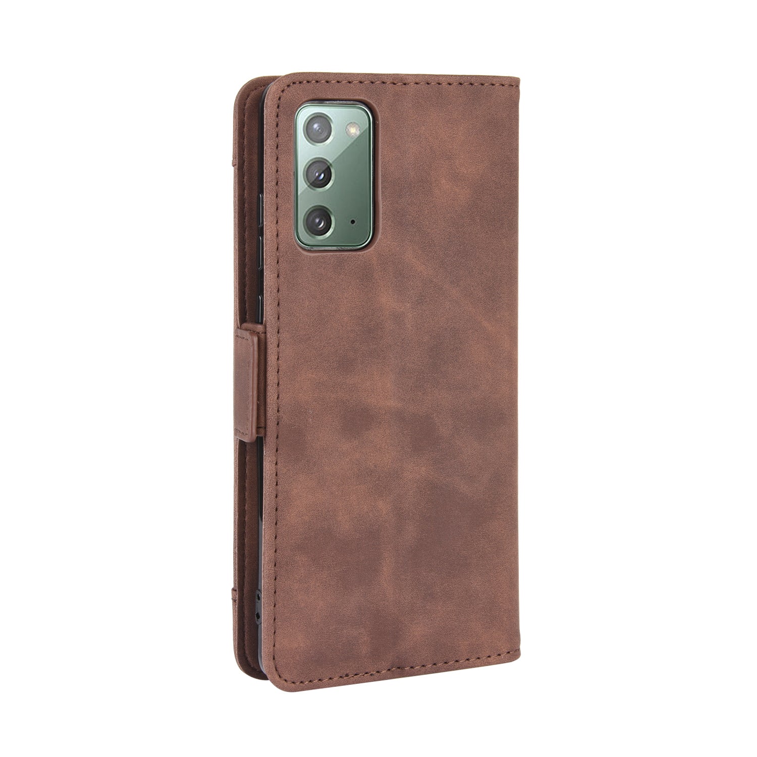 Protector Wallet Leather Stand Case for Samsung Galaxy S20 FE 4G/5G/S20 Lite/S20 FE 2022 Anti-Scratch Surface Leather Shell - Brown