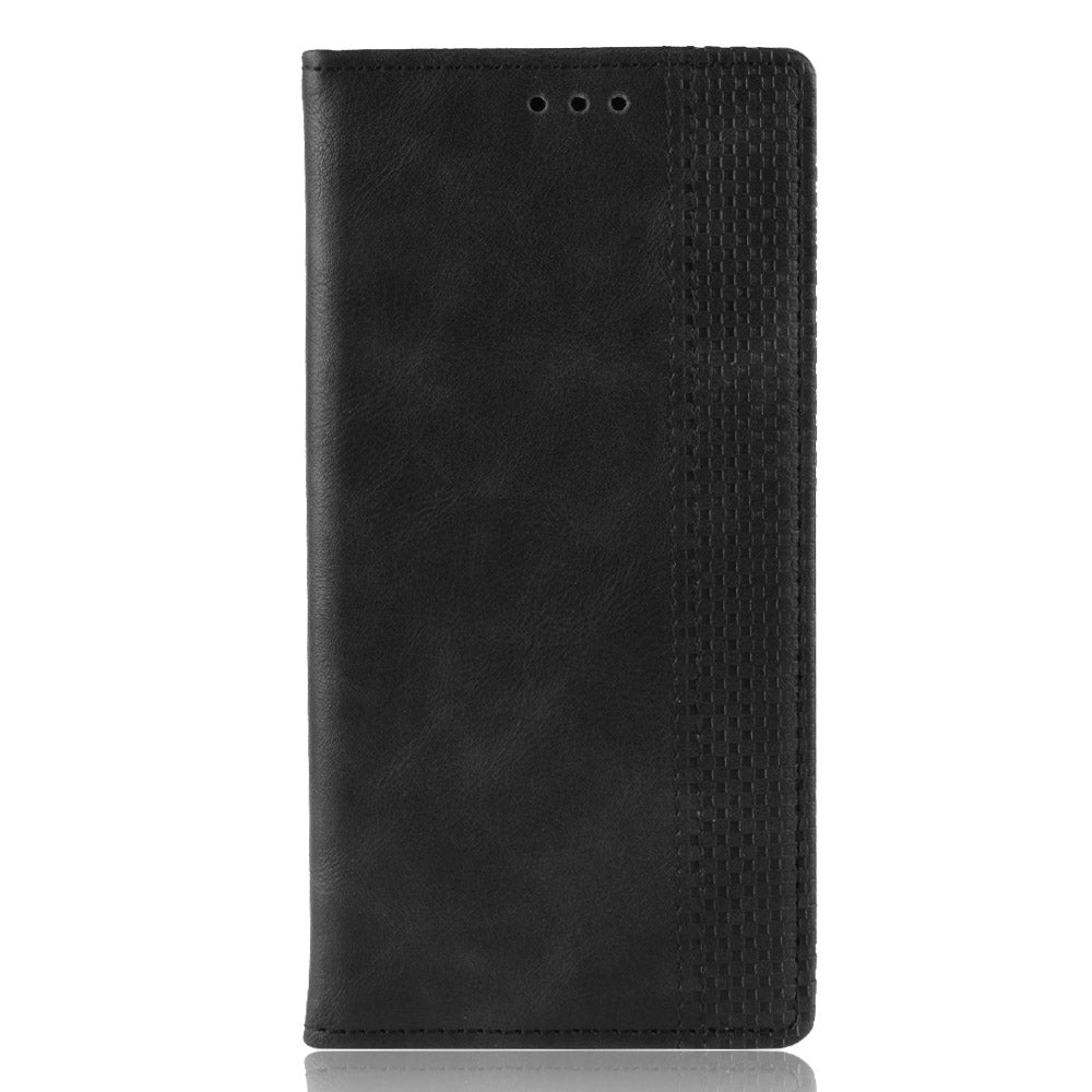 Vintage Protector Wallet Stand Leather Cover for Samsung Galaxy S20 Lite/S20 Fan Edition/FE 4G/5G - Black