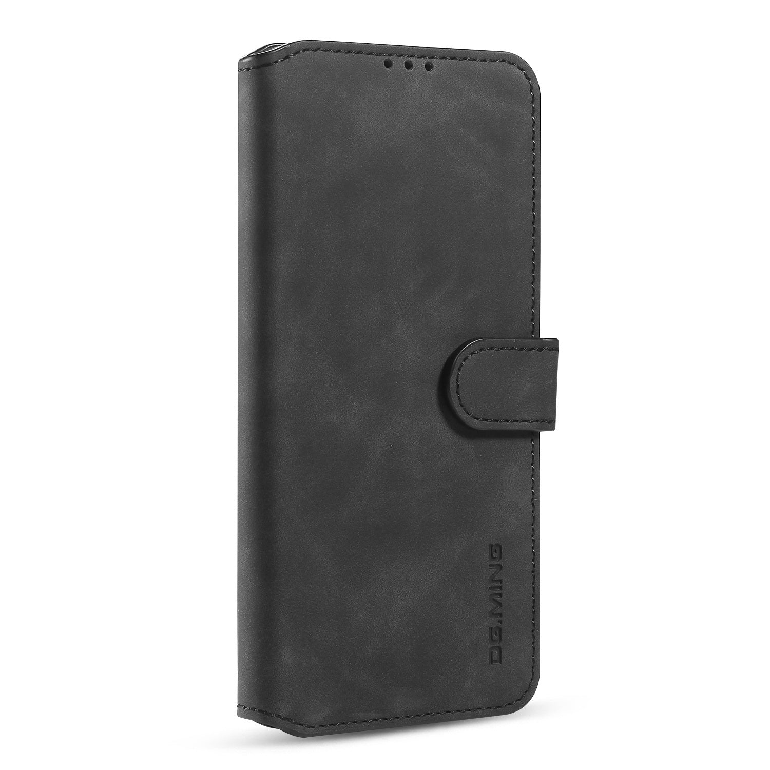 DG.MING Phone Case for Samsung Galaxy S20 FE 4G/5G/S20 Lite/S20 FE 2022 Retro Style Leather Wallet Stand Cover - Black