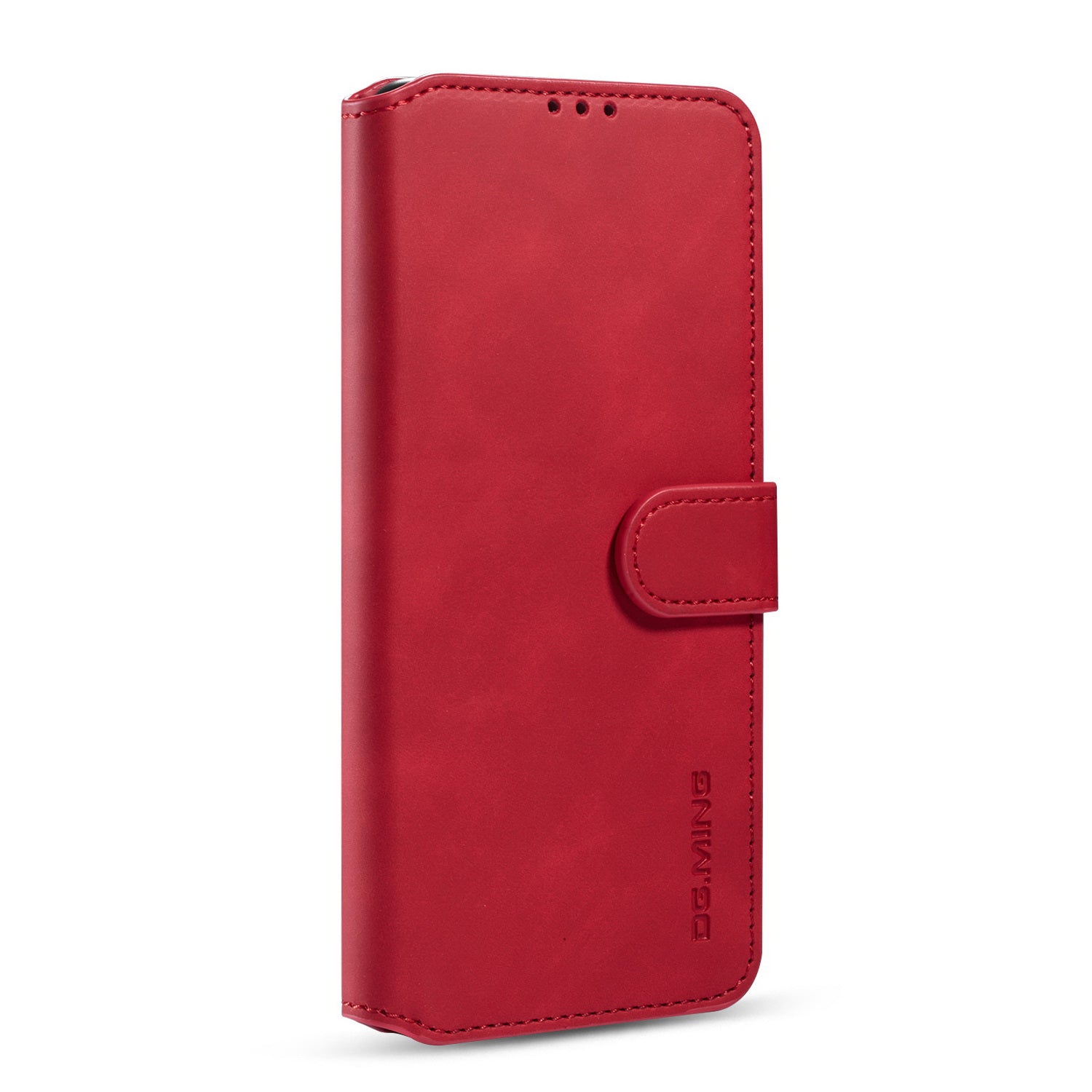 DG.MING Phone Case for Samsung Galaxy S20 FE 4G/5G/S20 Lite/S20 FE 2022 Retro Style Leather Wallet Stand Cover - Red