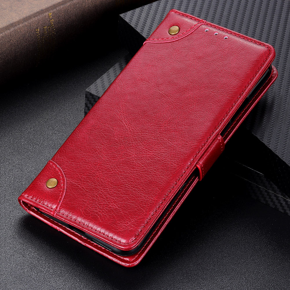 Nappa Texture Leather Wallet Case for Samsung Galaxy S20 FE/S20 Fan Edition/S20 FE 5G/S20 Fan Edition 5G - Red