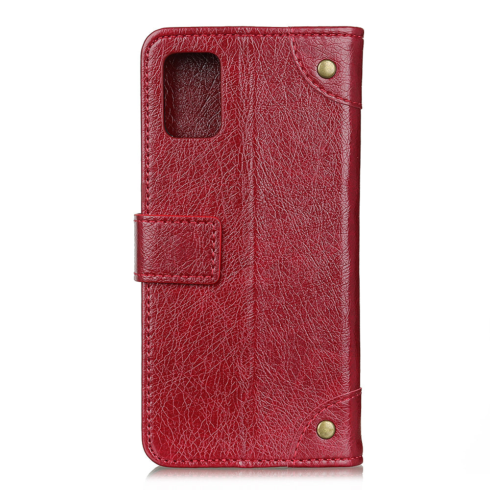 Nappa Texture Leather Wallet Case for Samsung Galaxy S20 FE/S20 Fan Edition/S20 FE 5G/S20 Fan Edition 5G - Red