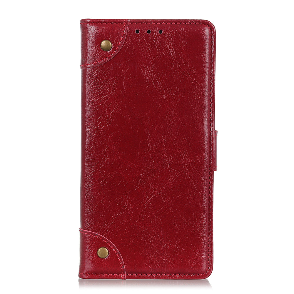 Nappa Texture Leather Wallet Case for Samsung Galaxy S20 FE/S20 Fan Edition/S20 FE 5G/S20 Fan Edition 5G - Red