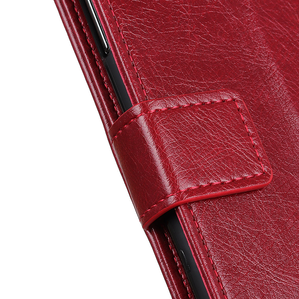 Nappa Texture Leather Wallet Case for Samsung Galaxy S20 FE/S20 Fan Edition/S20 FE 5G/S20 Fan Edition 5G - Red