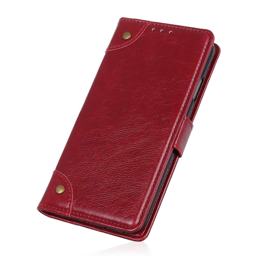 Nappa Texture Leather Wallet Case for Samsung Galaxy S20 FE/S20 Fan Edition/S20 FE 5G/S20 Fan Edition 5G - Red