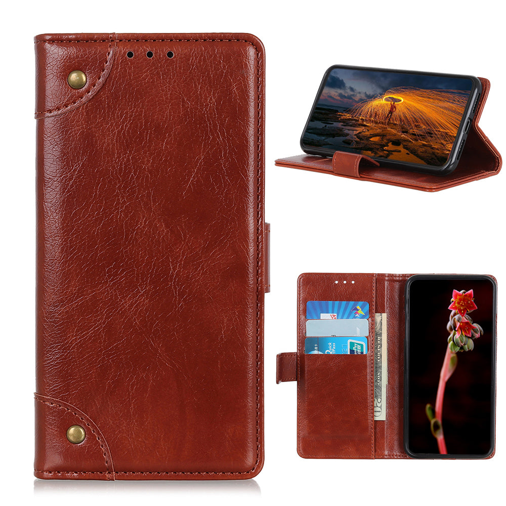 Nappa Texture Leather Wallet Case for Samsung Galaxy S20 FE/S20 Fan Edition/S20 FE 5G/S20 Fan Edition 5G - Brown