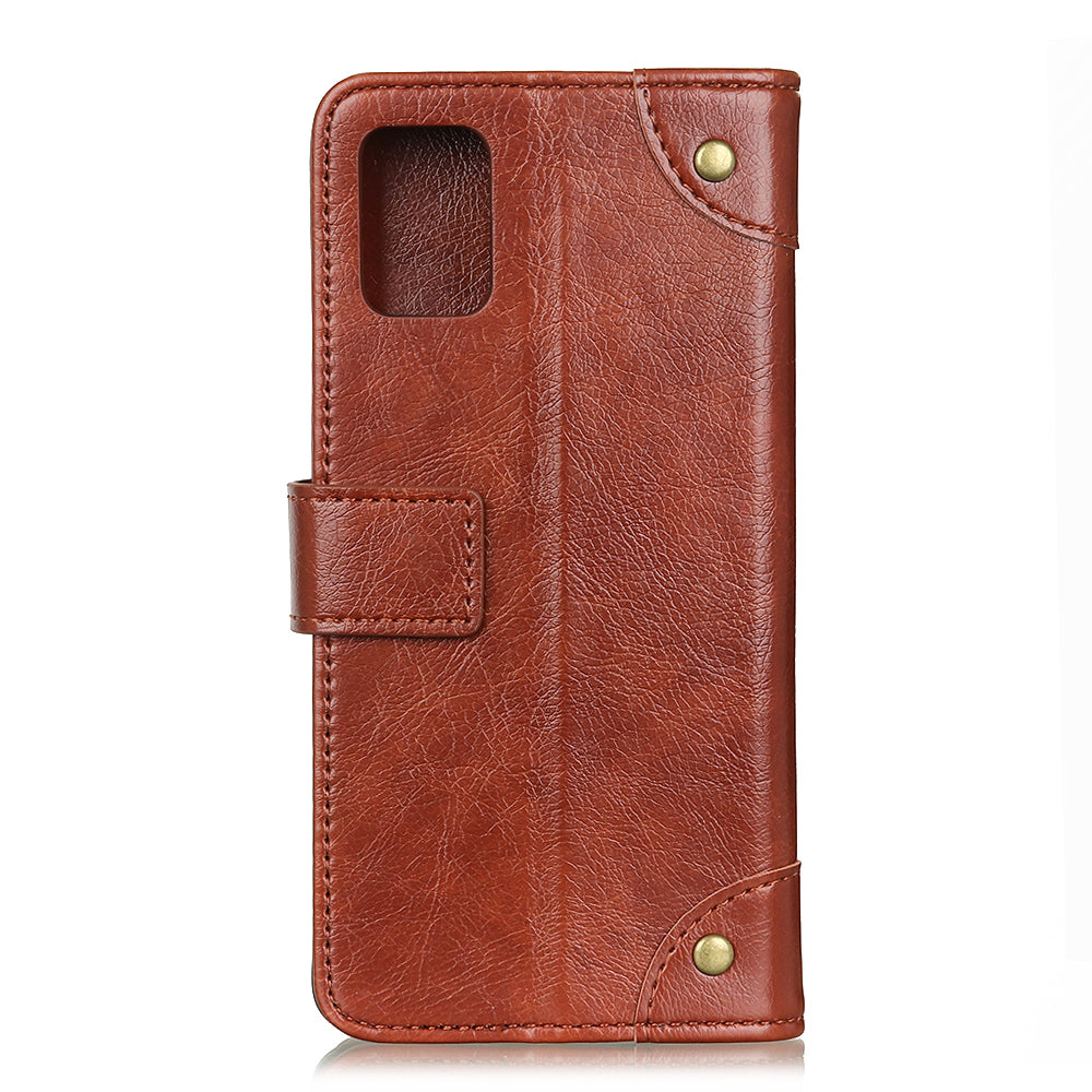 Nappa Texture Leather Wallet Case for Samsung Galaxy S20 FE/S20 Fan Edition/S20 FE 5G/S20 Fan Edition 5G - Brown