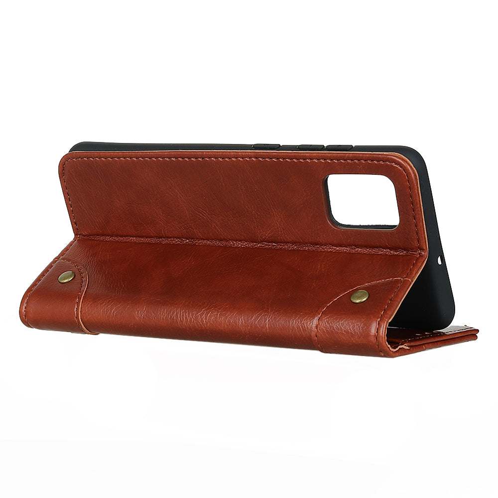 Nappa Texture Leather Wallet Case for Samsung Galaxy S20 FE/S20 Fan Edition/S20 FE 5G/S20 Fan Edition 5G - Brown