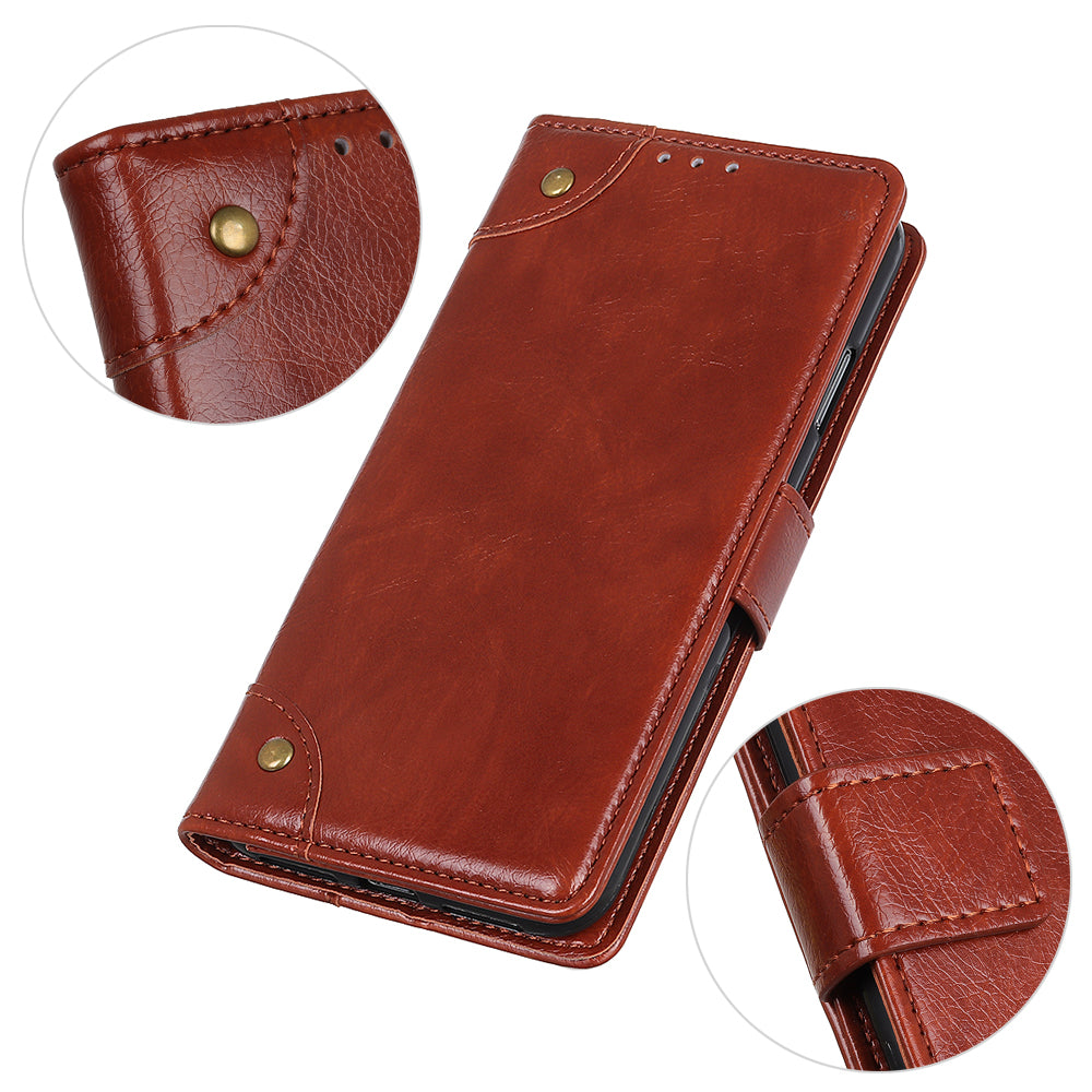 Nappa Texture Leather Wallet Case for Samsung Galaxy S20 FE/S20 Fan Edition/S20 FE 5G/S20 Fan Edition 5G - Brown