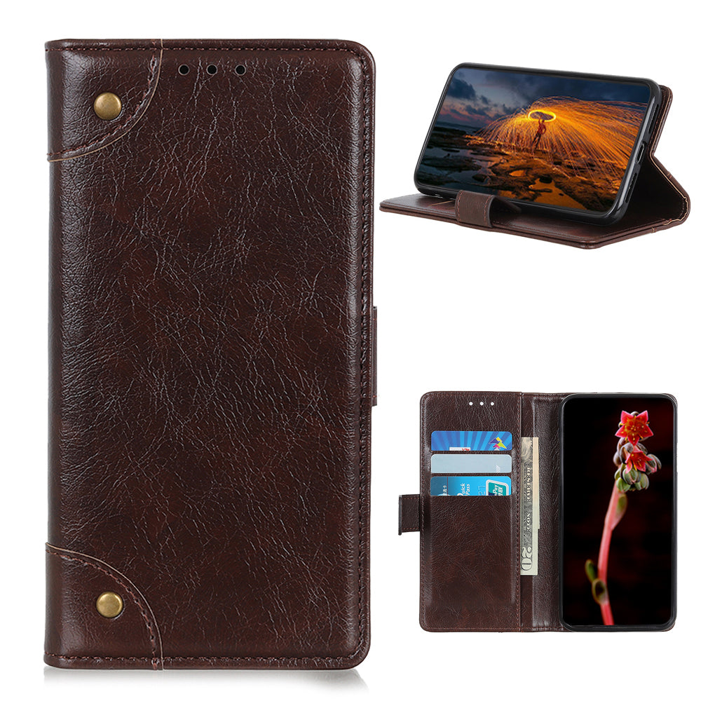 Nappa Texture Leather Wallet Case for Samsung Galaxy S20 FE/S20 Fan Edition/S20 FE 5G/S20 Fan Edition 5G - Coffee