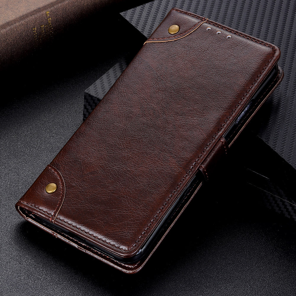 Nappa Texture Leather Wallet Case for Samsung Galaxy S20 FE/S20 Fan Edition/S20 FE 5G/S20 Fan Edition 5G - Coffee