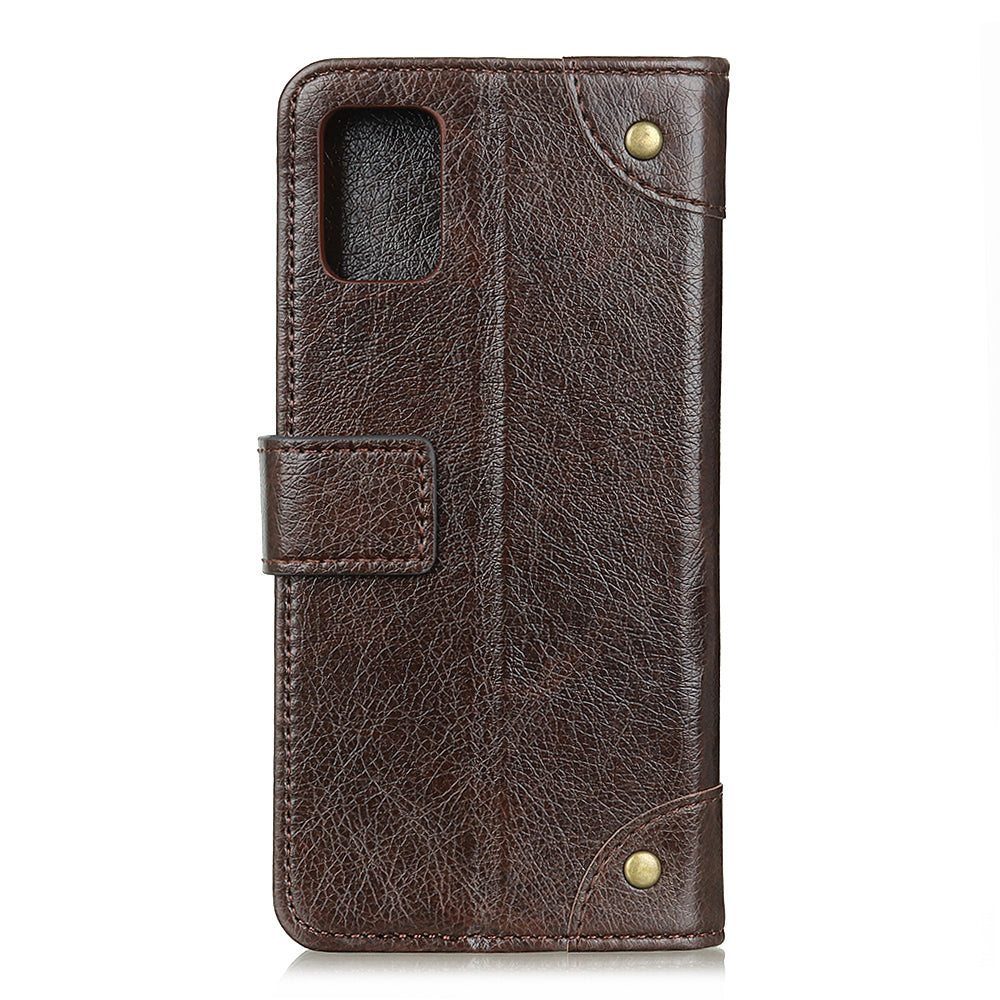 Nappa Texture Leather Wallet Case for Samsung Galaxy S20 FE/S20 Fan Edition/S20 FE 5G/S20 Fan Edition 5G - Coffee