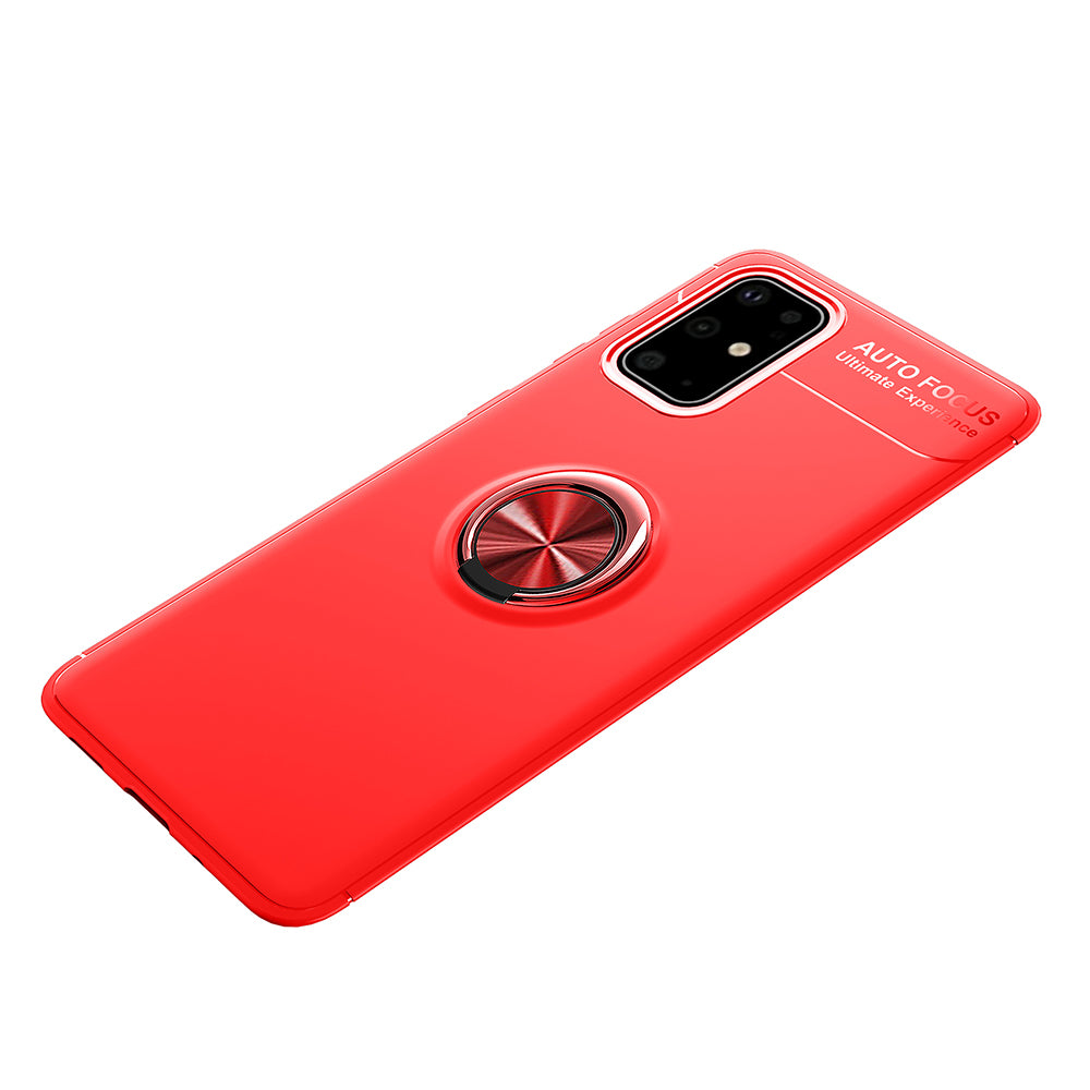 For Samsung Galaxy S20 FE 4G/5G/S20 Lite/S20 FE 2022 TPU Case with Finger Ring Kickstand - Red