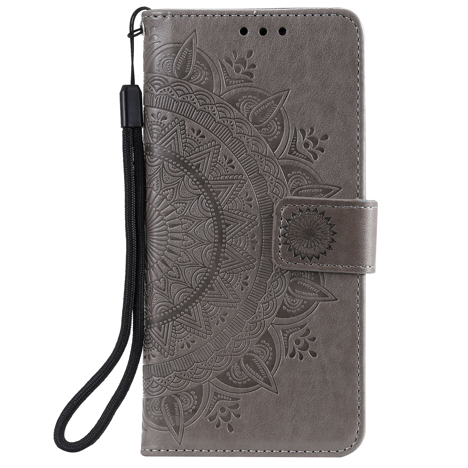 Imprint Flower Leather Cover for Samsung Galaxy S20 FE 4G/5G/S20 Lite/S20 FE 2022 - Grey