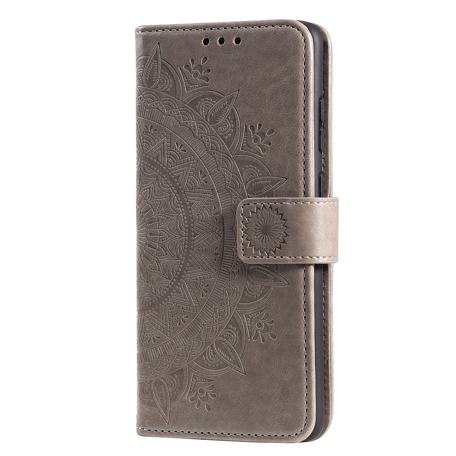 Imprint Flower Leather Cover for Samsung Galaxy S20 FE 4G/5G/S20 Lite/S20 FE 2022 - Grey