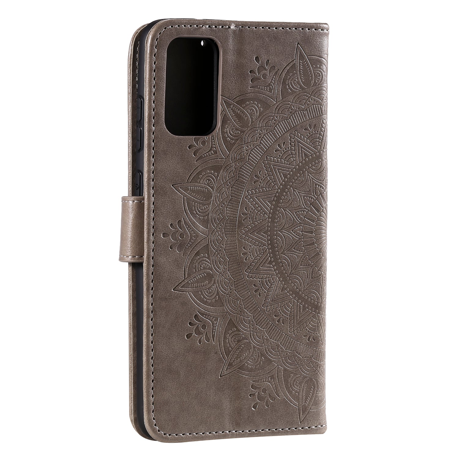 Imprint Flower Leather Cover for Samsung Galaxy S20 FE 4G/5G/S20 Lite/S20 FE 2022 - Grey