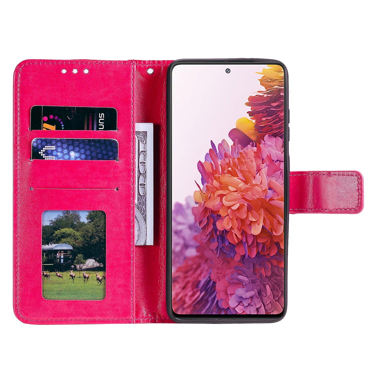 Imprint Flower Leather Cover for Samsung Galaxy S20 FE 4G/5G/S20 Lite/S20 FE 2022 - Rose