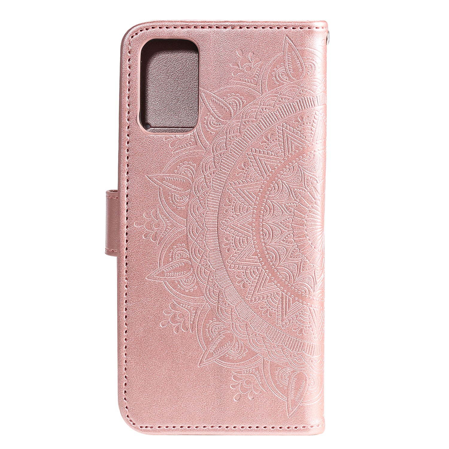 Imprint Flower Leather Cover for Samsung Galaxy S20 FE 4G/5G/S20 Lite/S20 FE 2022 - Rose Gold