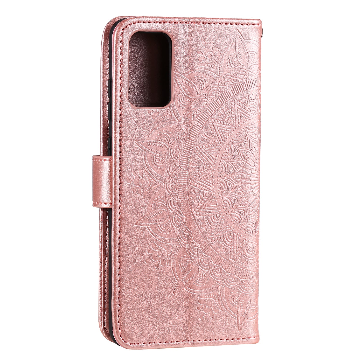 Imprint Flower Leather Cover for Samsung Galaxy S20 FE 4G/5G/S20 Lite/S20 FE 2022 - Rose Gold