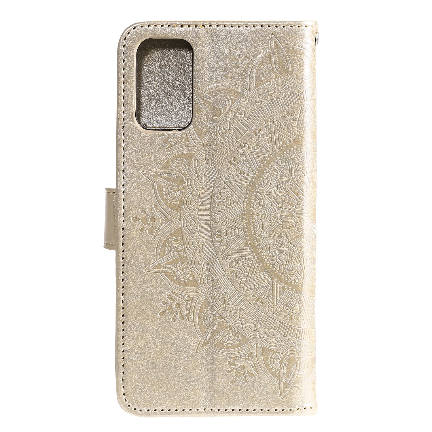 Imprint Flower Leather Cover for Samsung Galaxy S20 FE 4G/5G/S20 Lite/S20 FE 2022 - Gold