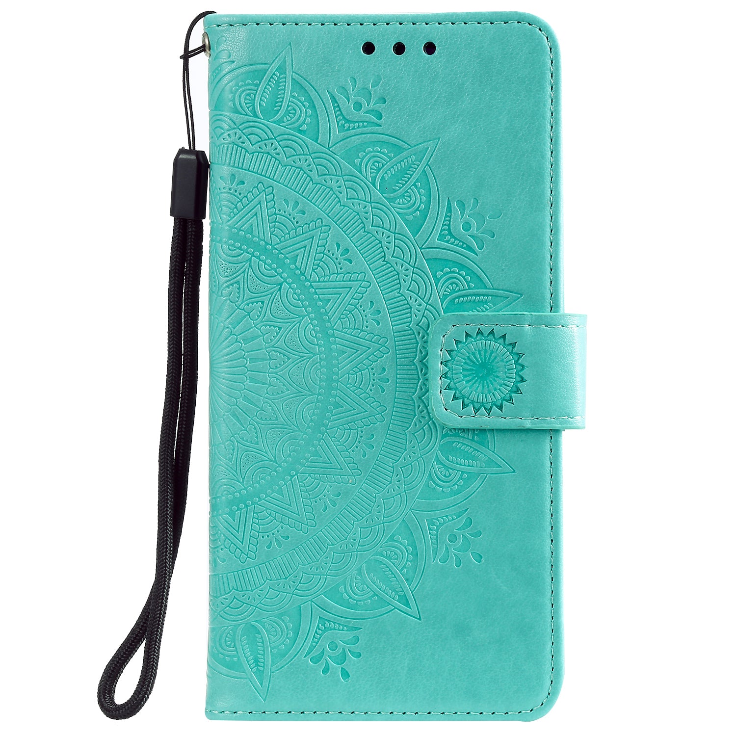 Imprint Flower Leather Cover for Samsung Galaxy S20 FE 4G/5G/S20 Lite/S20 FE 2022 - Green