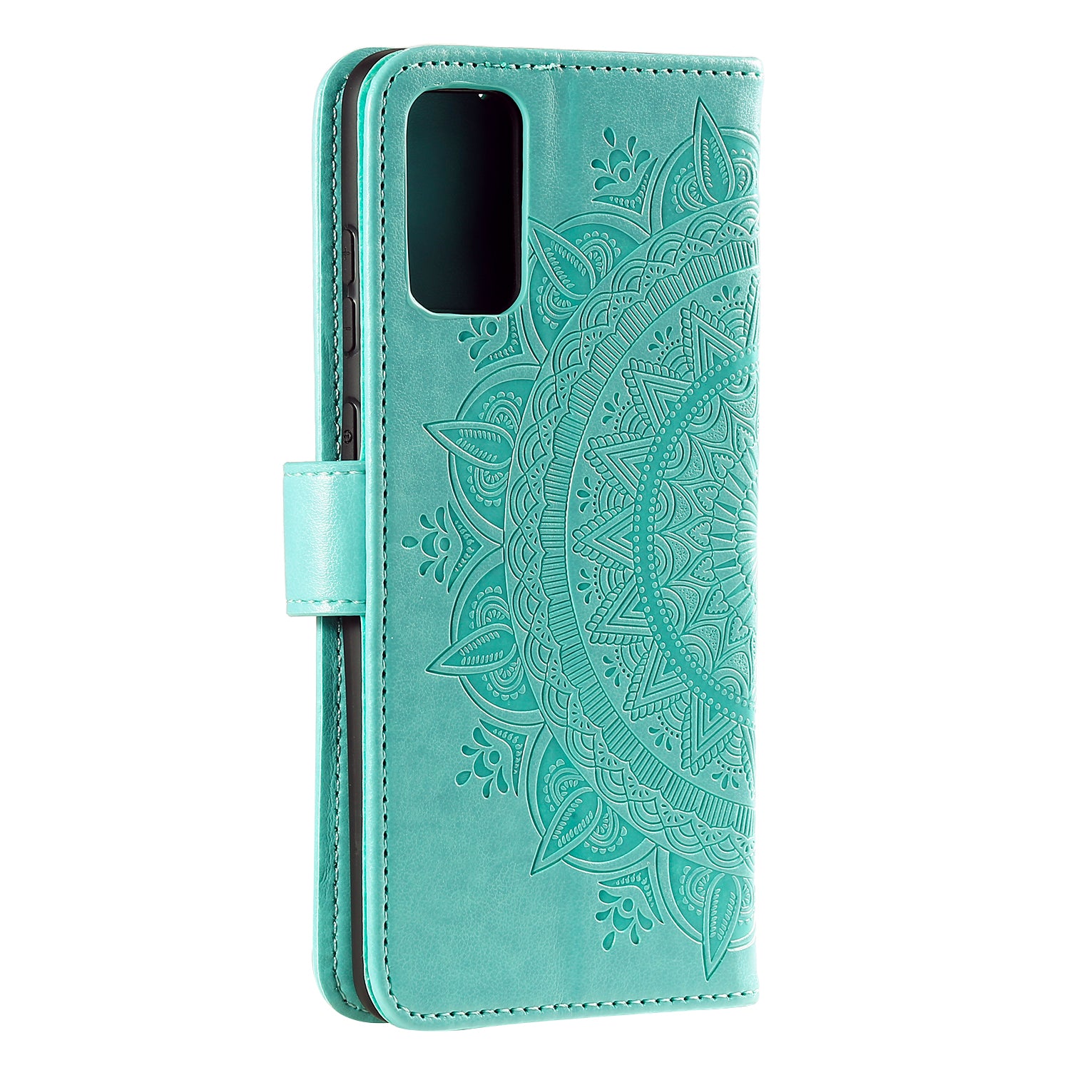 Imprint Flower Leather Cover for Samsung Galaxy S20 FE 4G/5G/S20 Lite/S20 FE 2022 - Green