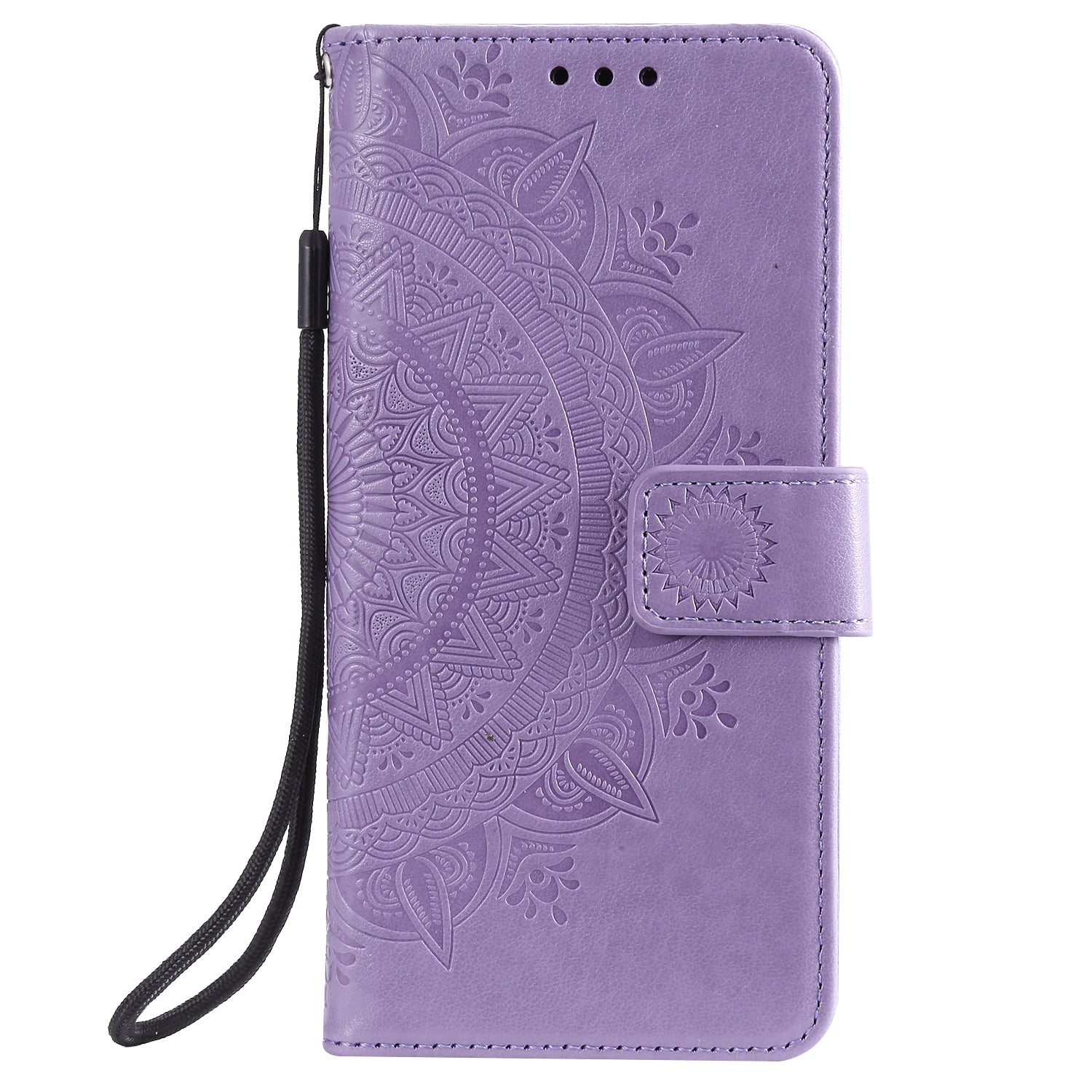 Imprint Flower Leather Cover for Samsung Galaxy S20 FE 4G/5G/S20 Lite/S20 FE 2022 - Purple