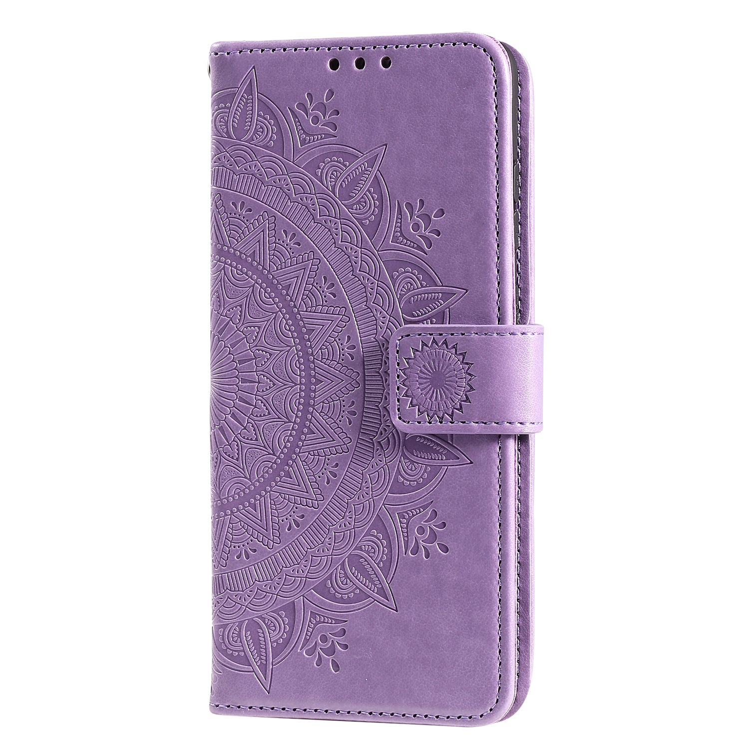 Imprint Flower Leather Cover for Samsung Galaxy S20 FE 4G/5G/S20 Lite/S20 FE 2022 - Purple