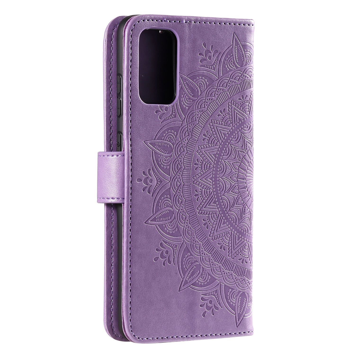 Imprint Flower Leather Cover for Samsung Galaxy S20 FE 4G/5G/S20 Lite/S20 FE 2022 - Purple