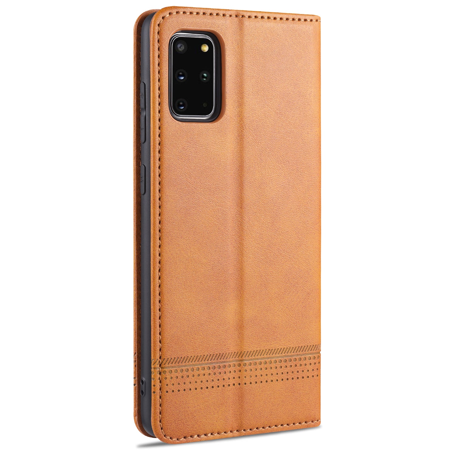 AZNS Leather Auto-absorbed Case for Samsung Galaxy S20 4G/S20 5G - Brown