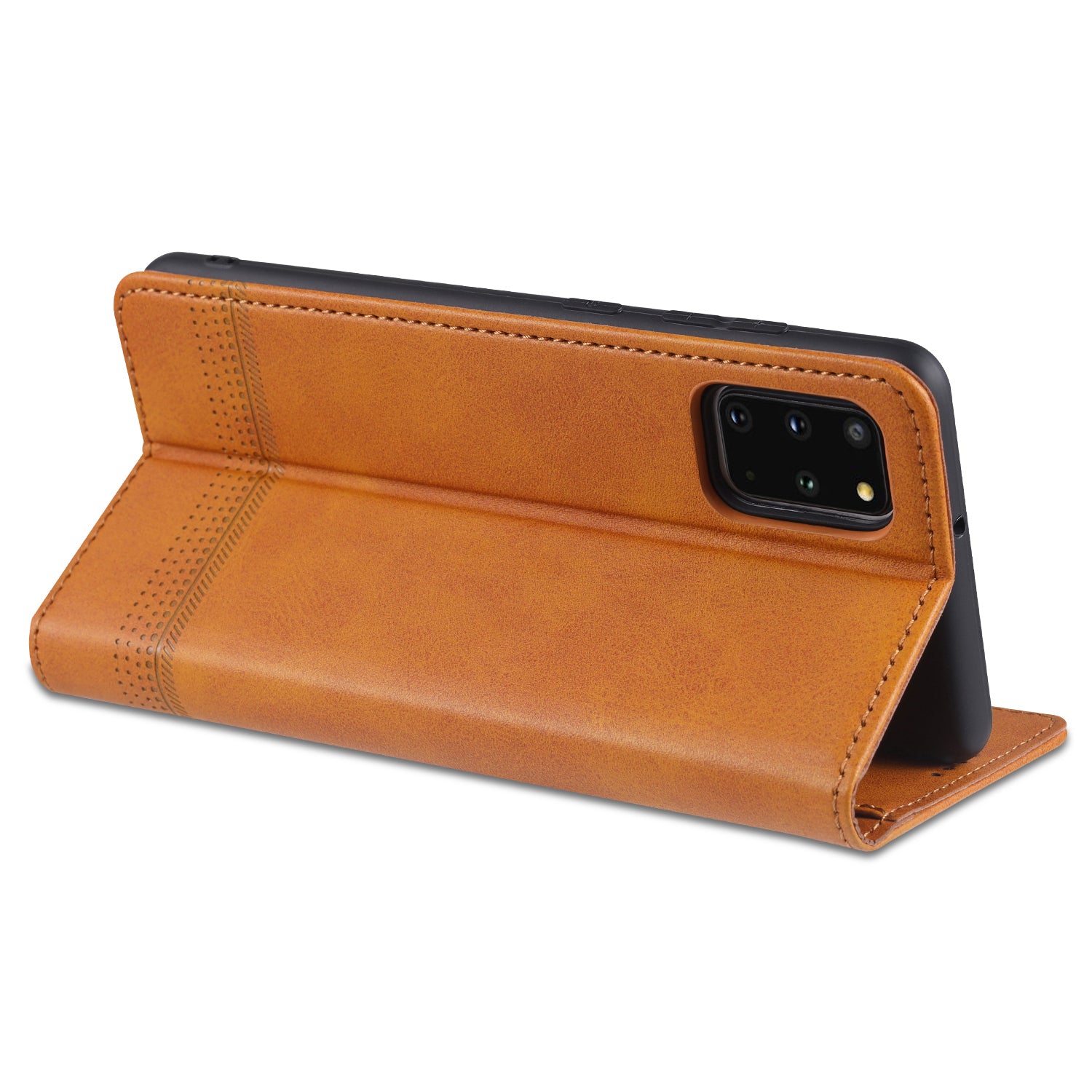 AZNS Leather Auto-absorbed Case for Samsung Galaxy S20 4G/S20 5G - Brown