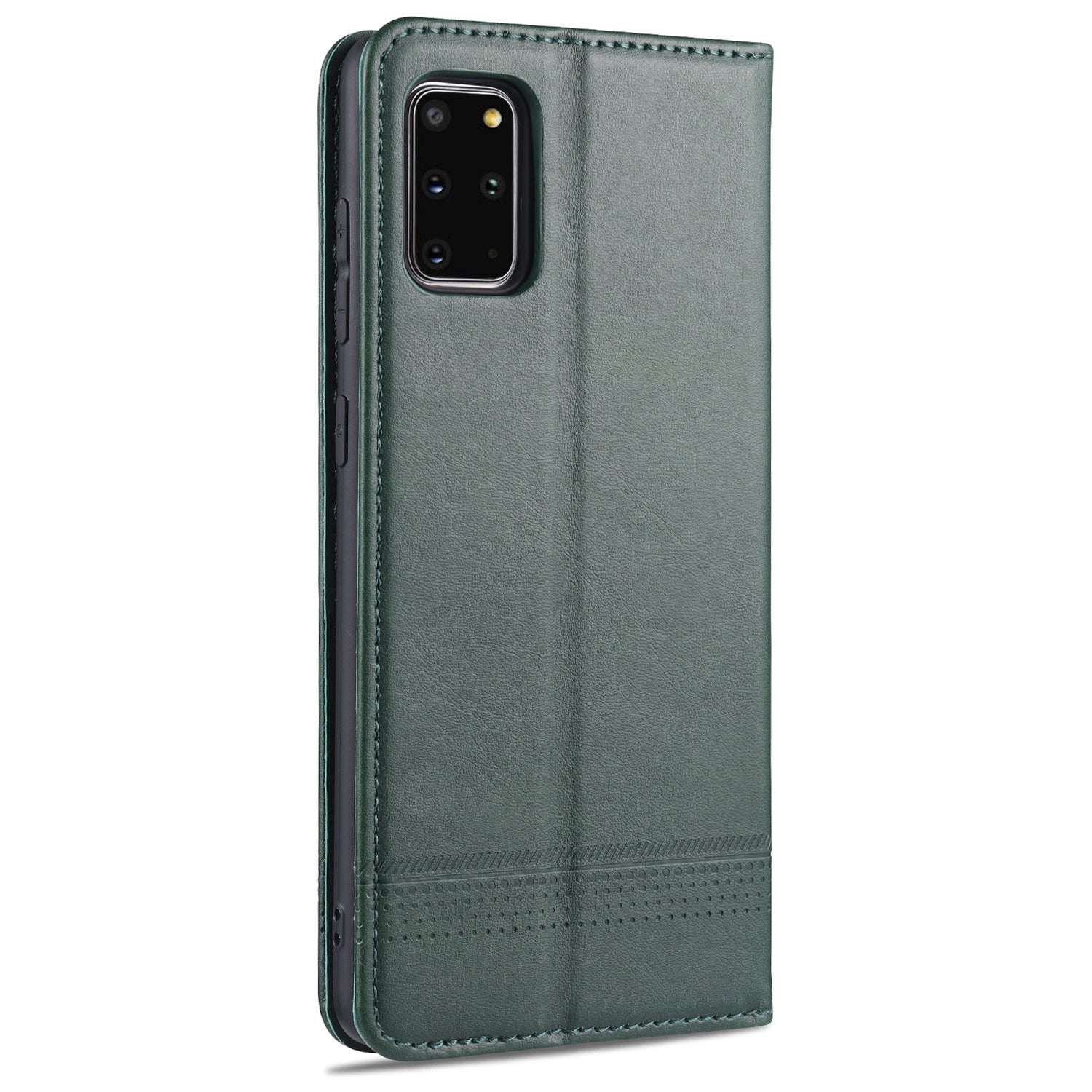 AZNS Leather Auto-absorbed Case for Samsung Galaxy S20 4G/S20 5G - Blackish Green