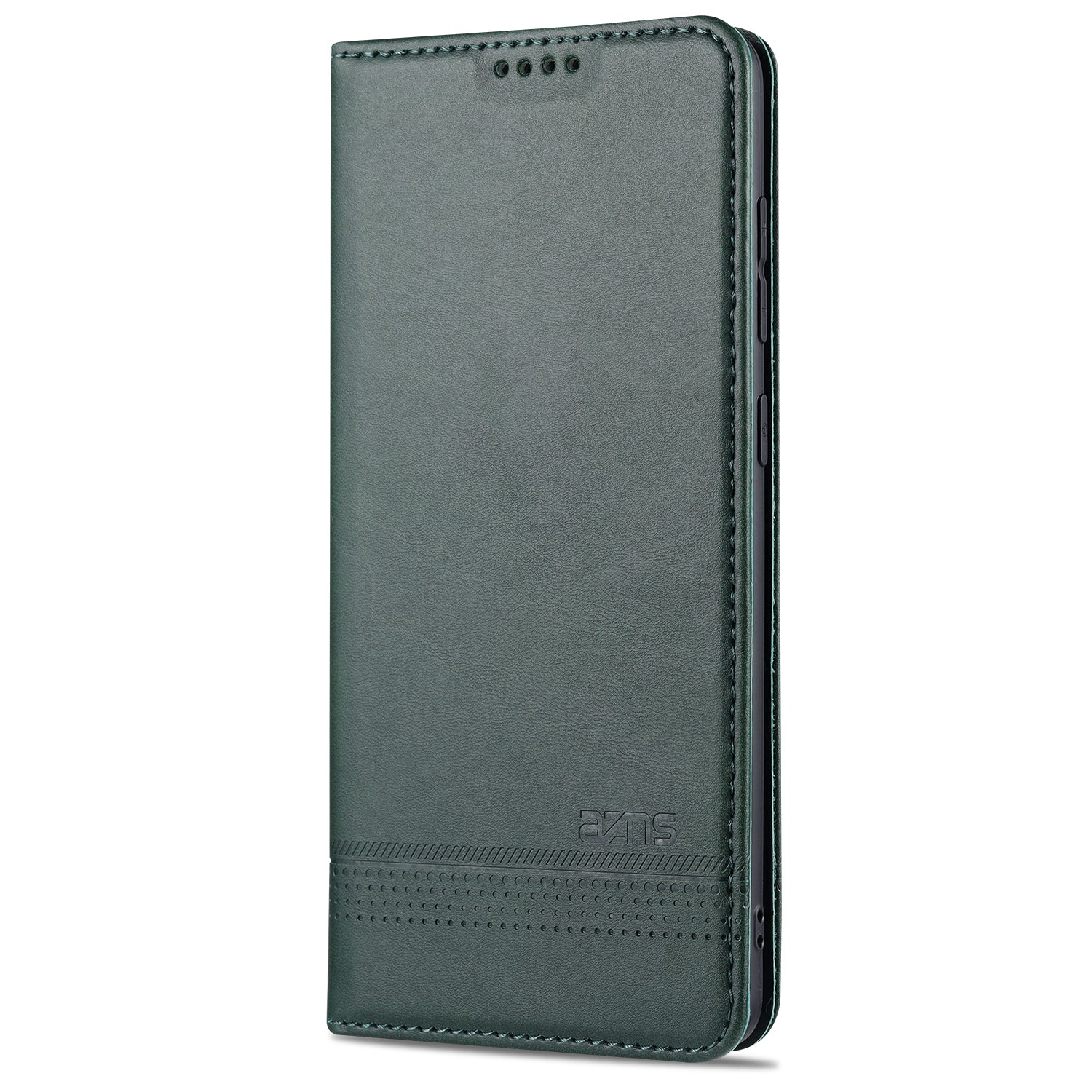 AZNS Magnetic Absorbed Leather Protector Wallet Cover Case for Samsung Galaxy S20 Ultra - Green