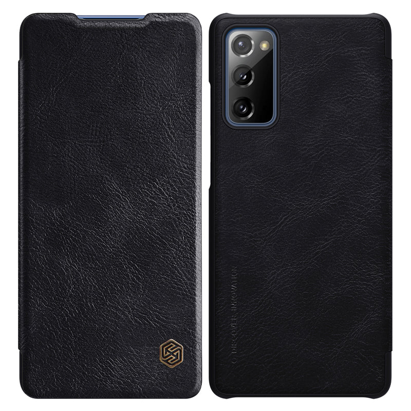 NILLKIN Qin Series Leather Cover for Samsung Galaxy S20 FE/S20 Fan Edition/S20 FE 5G/S20 Fan Edition 5G/S20 Lite - Black