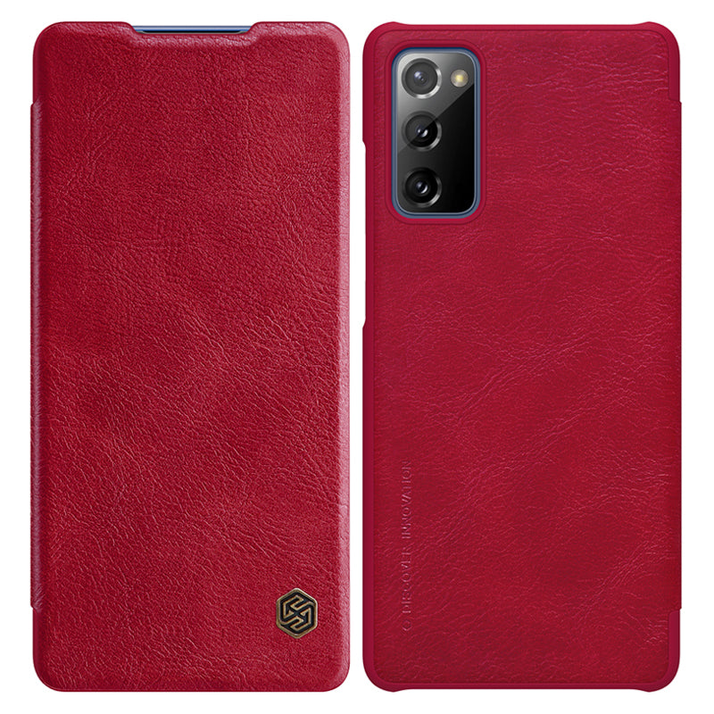 NILLKIN Qin Series Leather Cover for Samsung Galaxy S20 FE/S20 Fan Edition/S20 FE 5G/S20 Fan Edition 5G/S20 Lite - Red