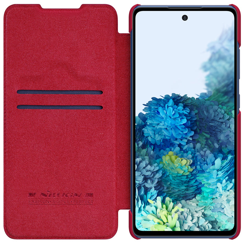 NILLKIN Qin Series Leather Cover for Samsung Galaxy S20 FE/S20 Fan Edition/S20 FE 5G/S20 Fan Edition 5G/S20 Lite - Red