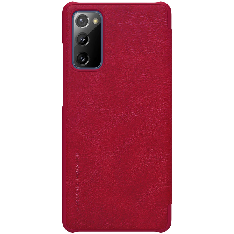 NILLKIN Qin Series Leather Cover for Samsung Galaxy S20 FE/S20 Fan Edition/S20 FE 5G/S20 Fan Edition 5G/S20 Lite - Red