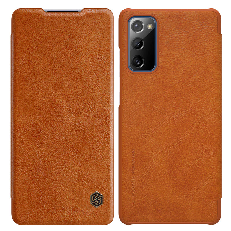 NILLKIN Qin Series Leather Cover for Samsung Galaxy S20 FE/S20 Fan Edition/S20 FE 5G/S20 Fan Edition 5G/S20 Lite - Brown