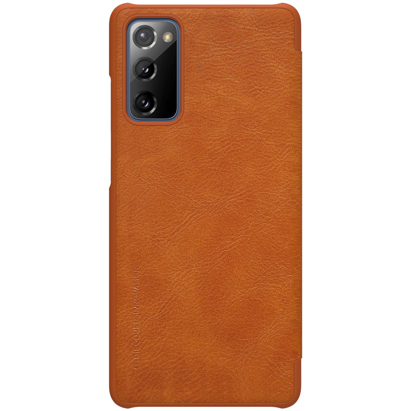 NILLKIN Qin Series Leather Cover for Samsung Galaxy S20 FE/S20 Fan Edition/S20 FE 5G/S20 Fan Edition 5G/S20 Lite - Brown