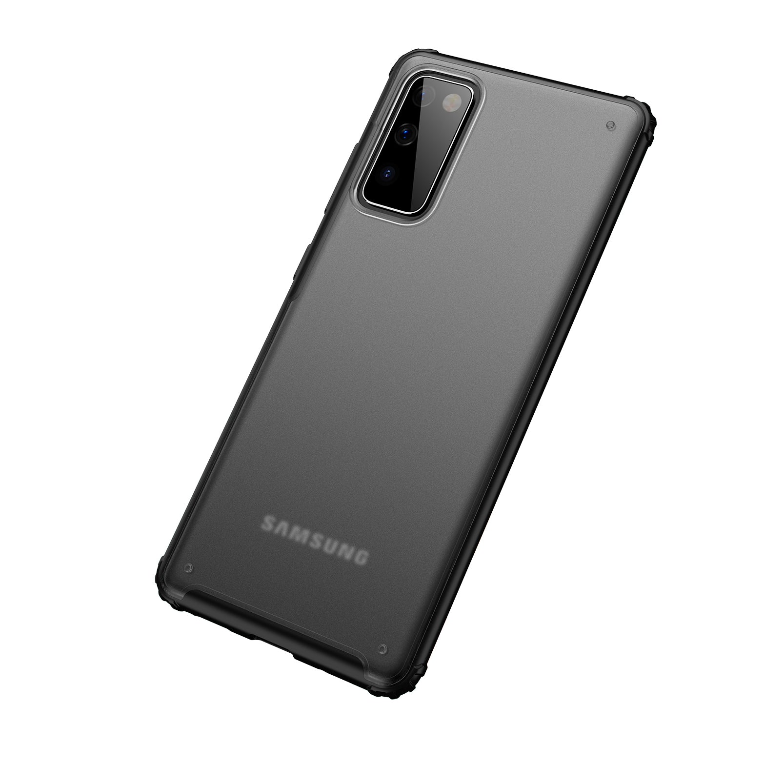 Armor Series Anti-fingerprint Matte Surface TPU + PC Hybrid Shell for Samsung Galaxy S20 FE 4G/5G/S20 Lite/S20 FE 2022 - Black