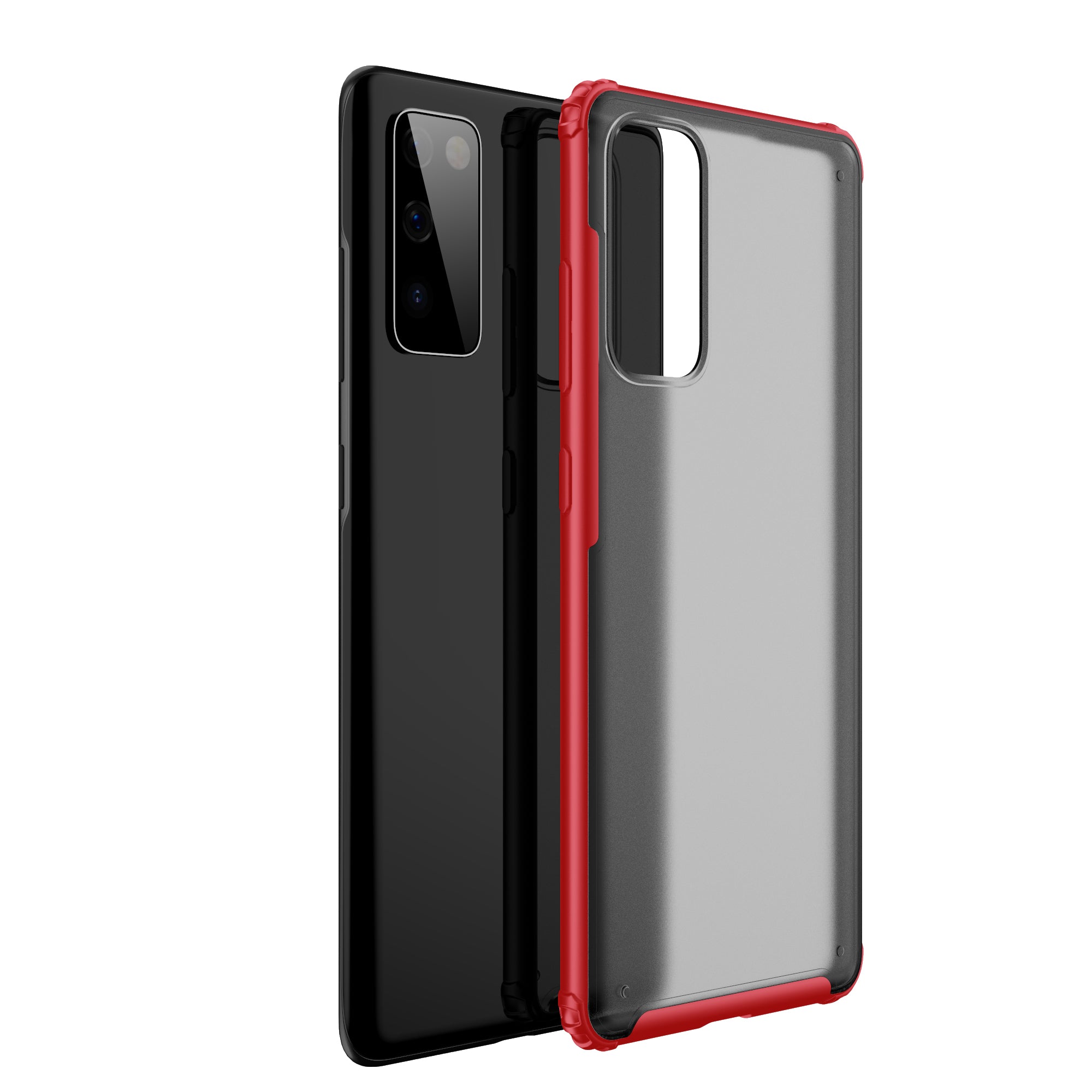 Armor Series Anti-fingerprint Matte Surface TPU + PC Hybrid Shell for Samsung Galaxy S20 FE 4G/5G/S20 Lite/S20 FE 2022 - Red