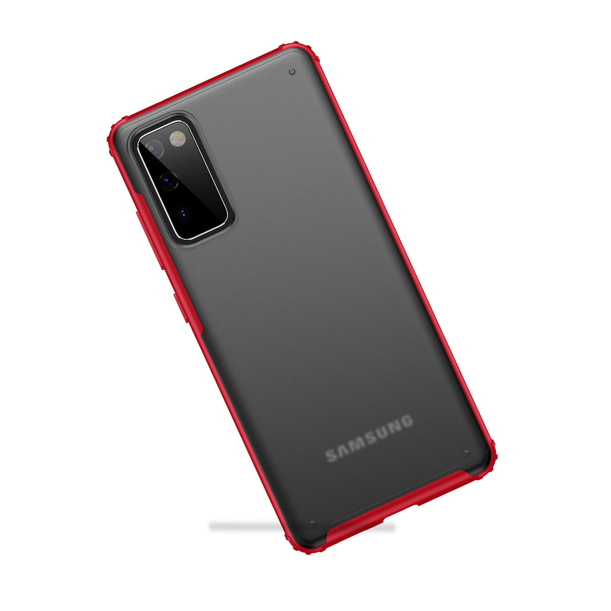 Armor Series Anti-fingerprint Matte Surface TPU + PC Hybrid Shell for Samsung Galaxy S20 FE 4G/5G/S20 Lite/S20 FE 2022 - Red