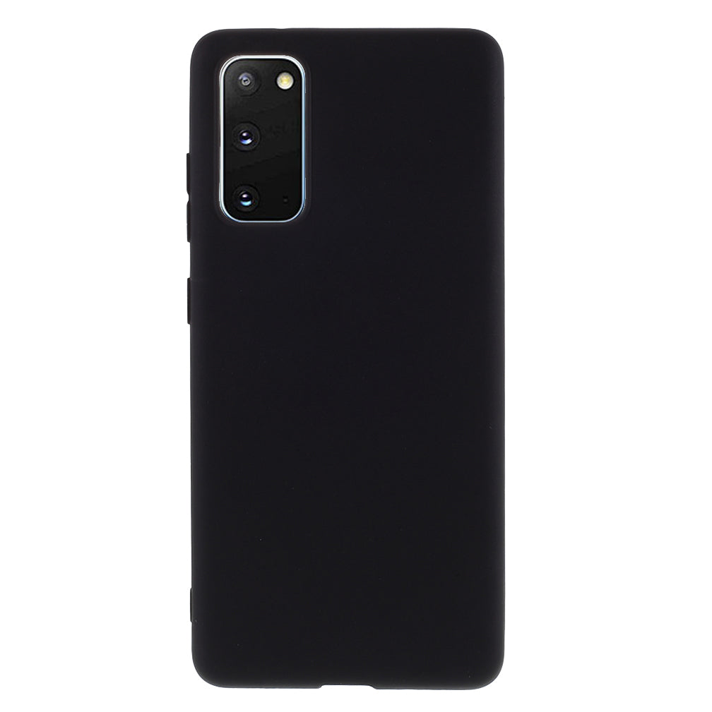 For Samsung Galaxy S20 FE 4G/5G/S20 Lite/S20 FE 2022 Soft TPU Matte Finish Coating Slim Phone Case - Black