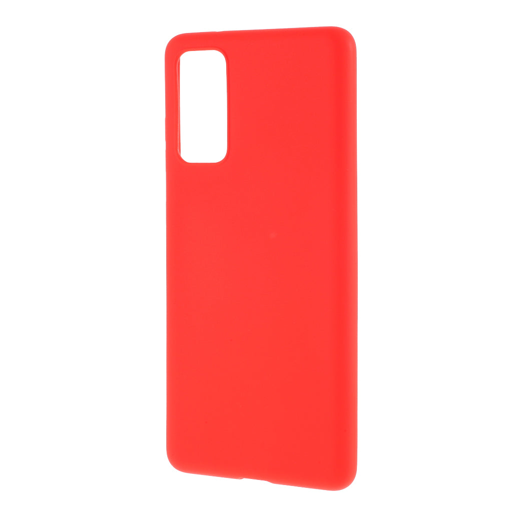 For Samsung Galaxy S20 FE 4G/5G/S20 Lite/S20 FE 2022 Soft TPU Matte Finish Coating Slim Phone Case - Red