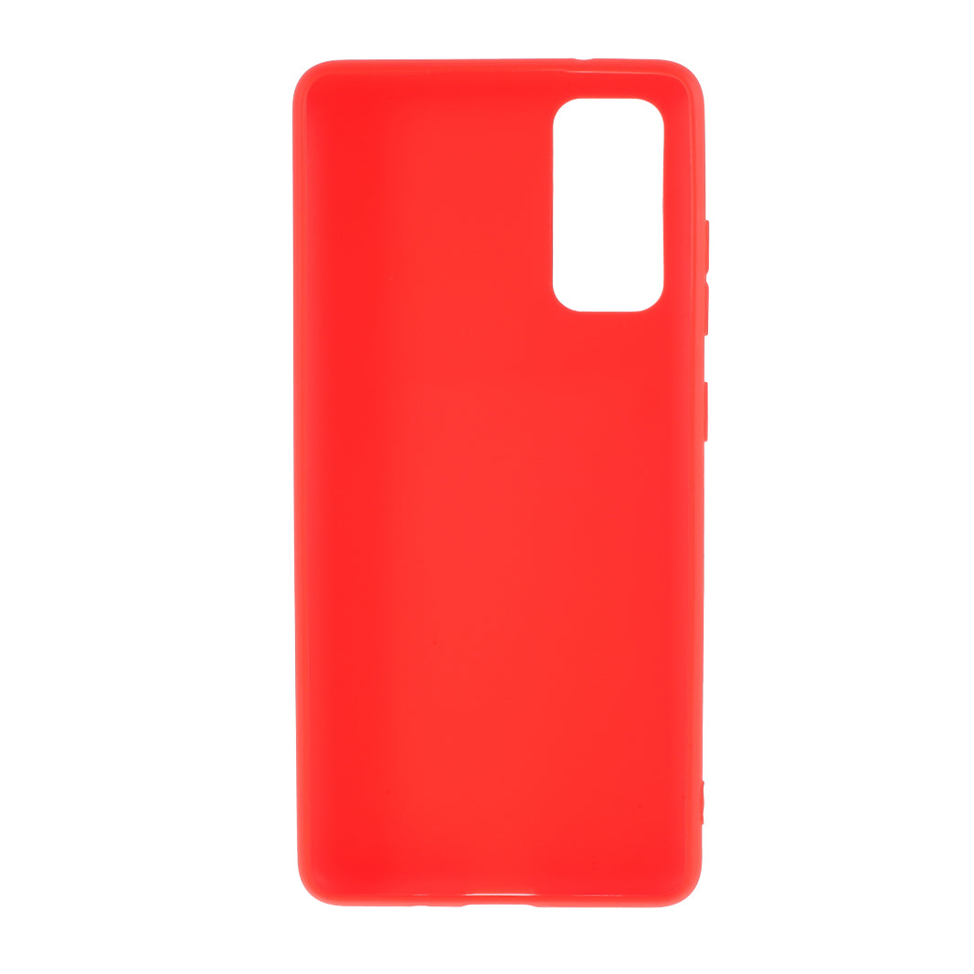 For Samsung Galaxy S20 FE 4G/5G/S20 Lite/S20 FE 2022 Soft TPU Matte Finish Coating Slim Phone Case - Red