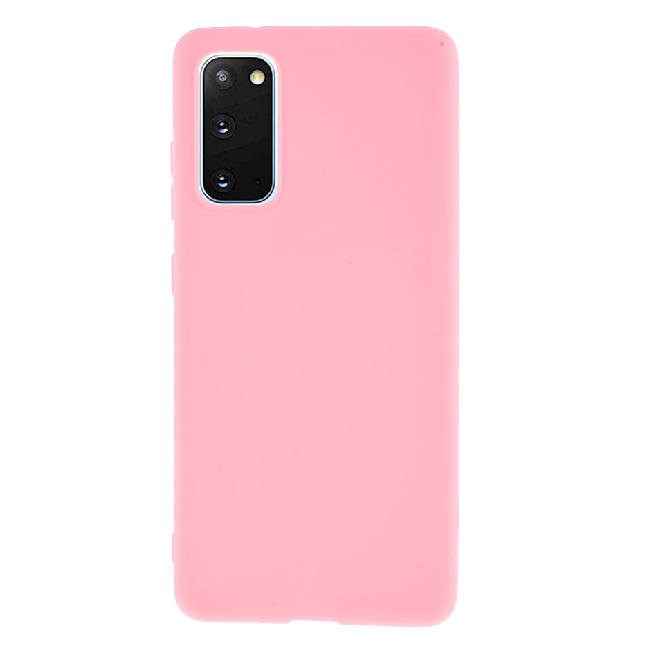 For Samsung Galaxy S20 FE 4G/5G/S20 Lite/S20 FE 2022 Soft TPU Matte Finish Coating Slim Phone Case - Pink