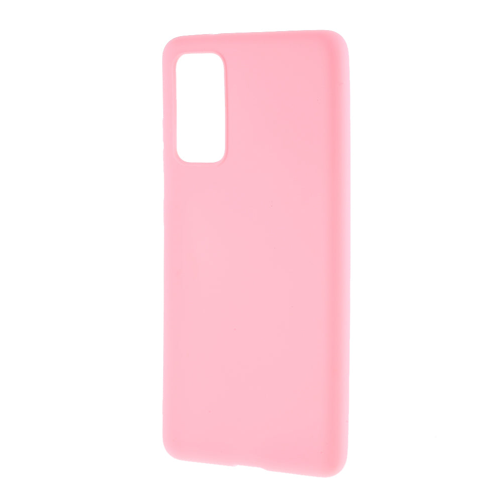 For Samsung Galaxy S20 FE 4G/5G/S20 Lite/S20 FE 2022 Soft TPU Matte Finish Coating Slim Phone Case - Pink